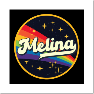 Melina // Rainbow In Space Vintage Style Posters and Art